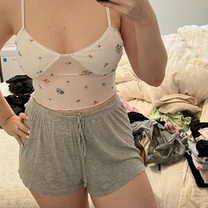 Forever 21 Floral Print Tank Top - White